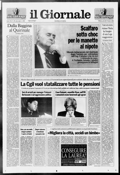 Il giornale : quotidiano del mattino